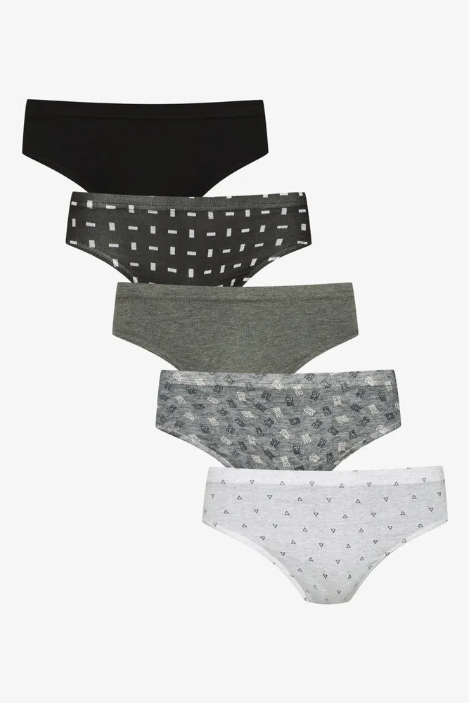 5 Pack Briefs Multi Grey