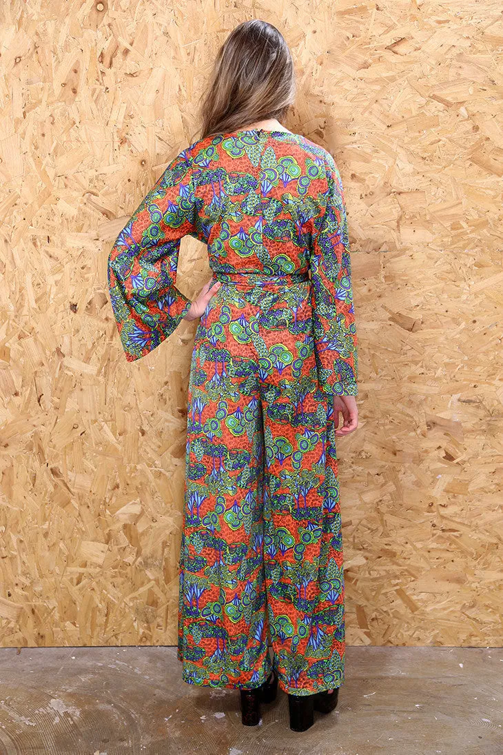 70s Printed Jumpsuit