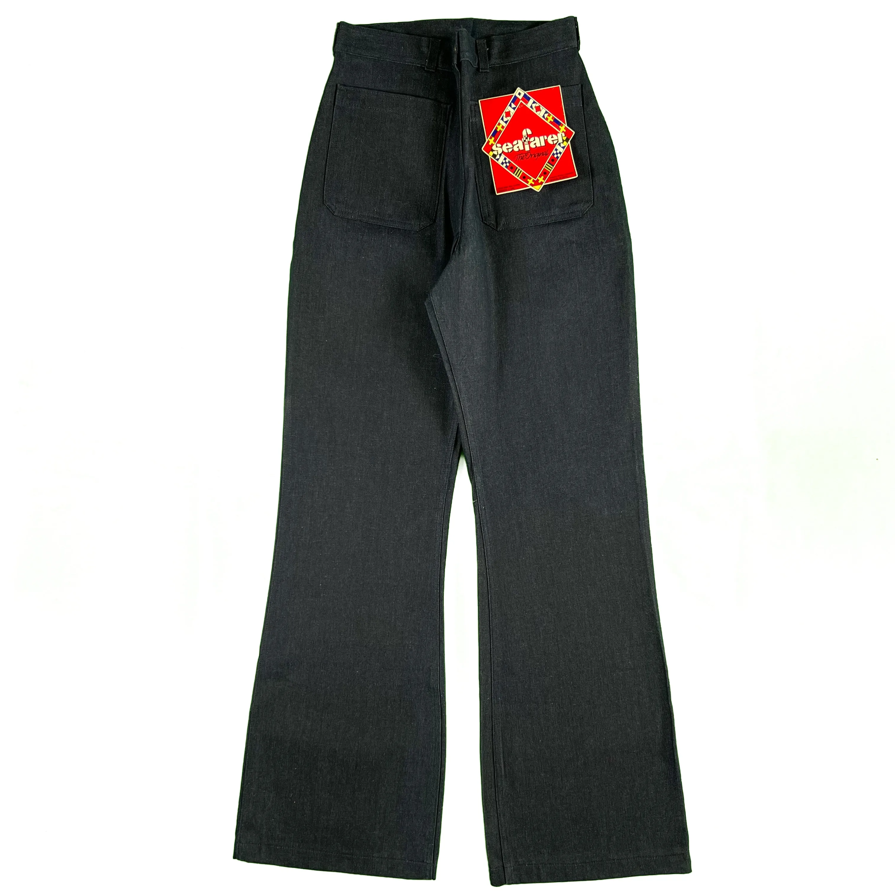 80s DS Seafarer Denim Flared Sailor Pants- 26x33