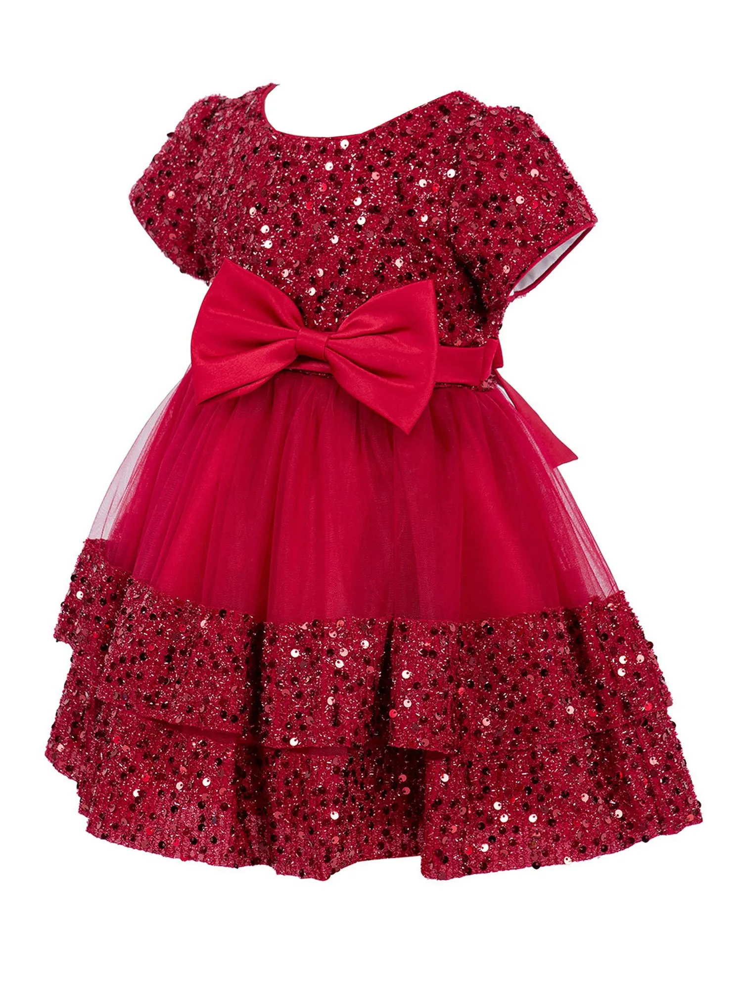 Baby Girls Sequin Adorned Flower Girl Dress, Sizes 3-24M