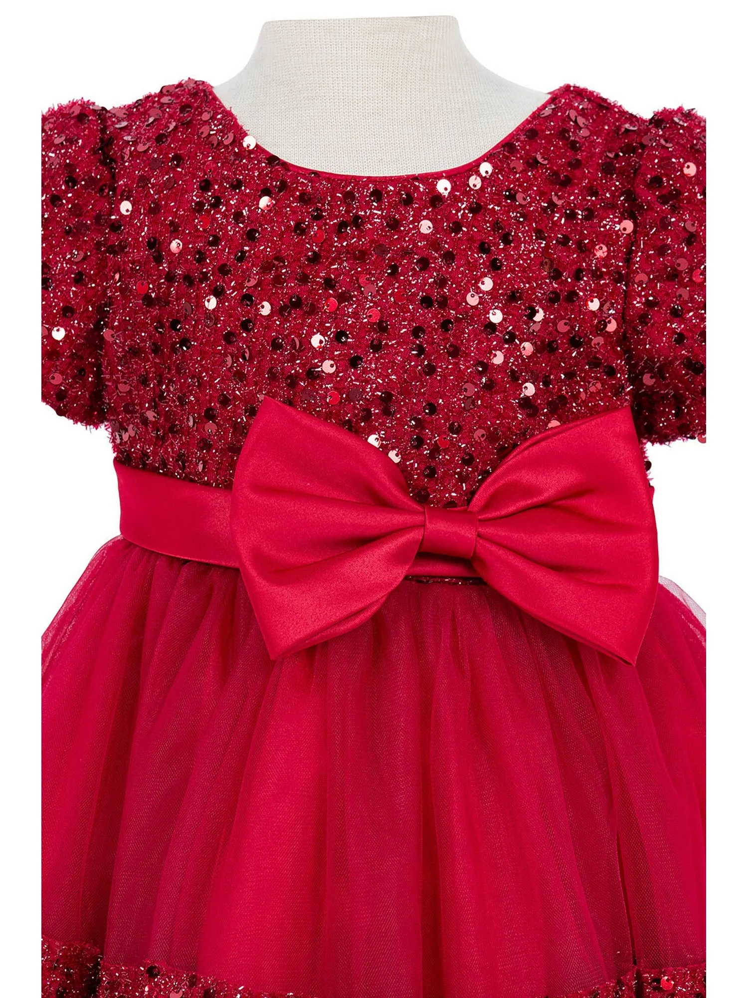 Baby Girls Sequin Adorned Flower Girl Dress, Sizes 3-24M