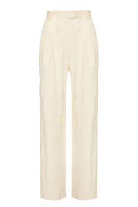 BEIGE WIDE LEG PANTS