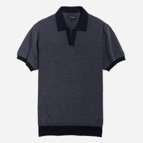 Birdseye Sweater Navy Polo