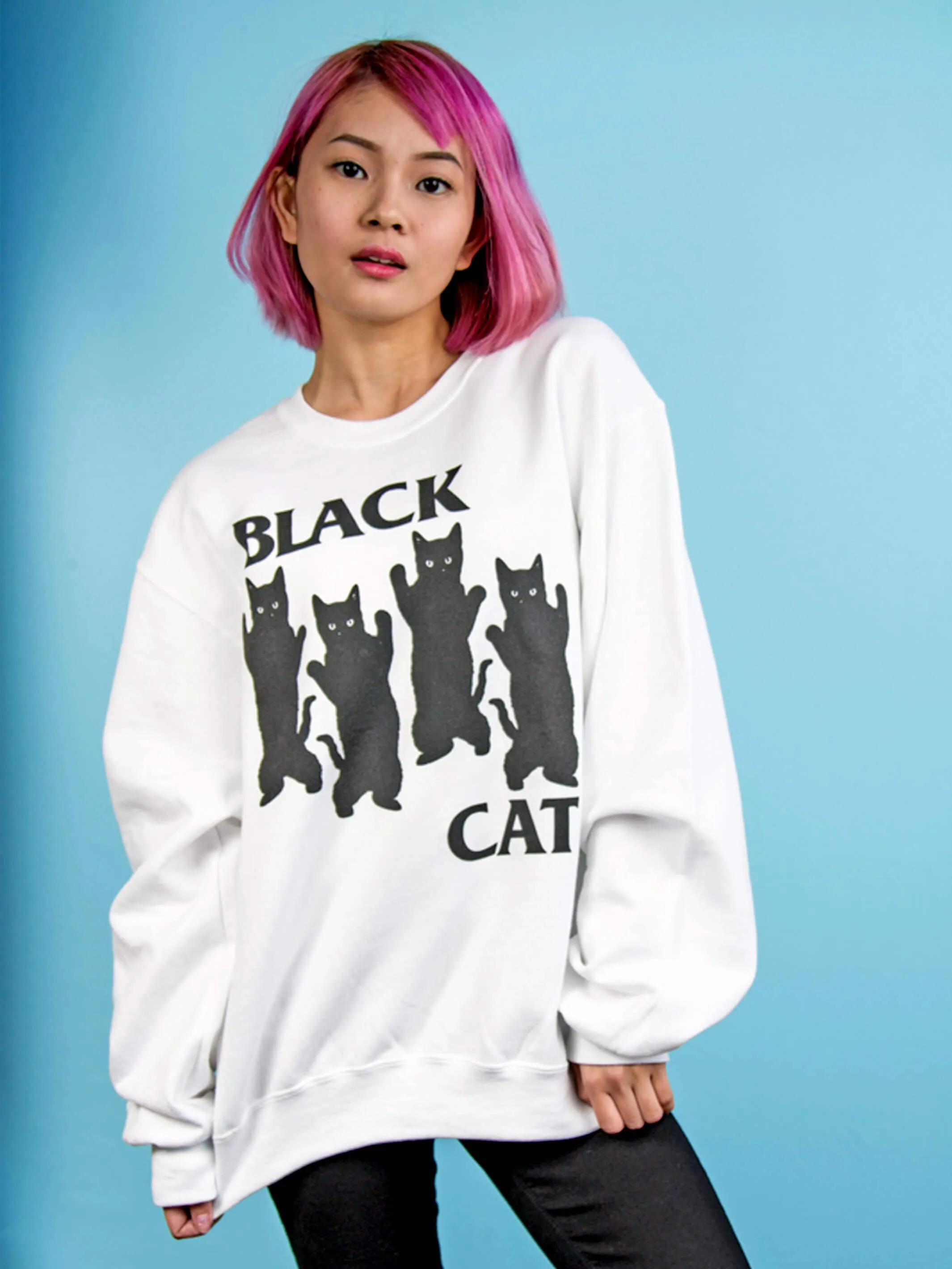 Black Cat Pullover Sweatshirt