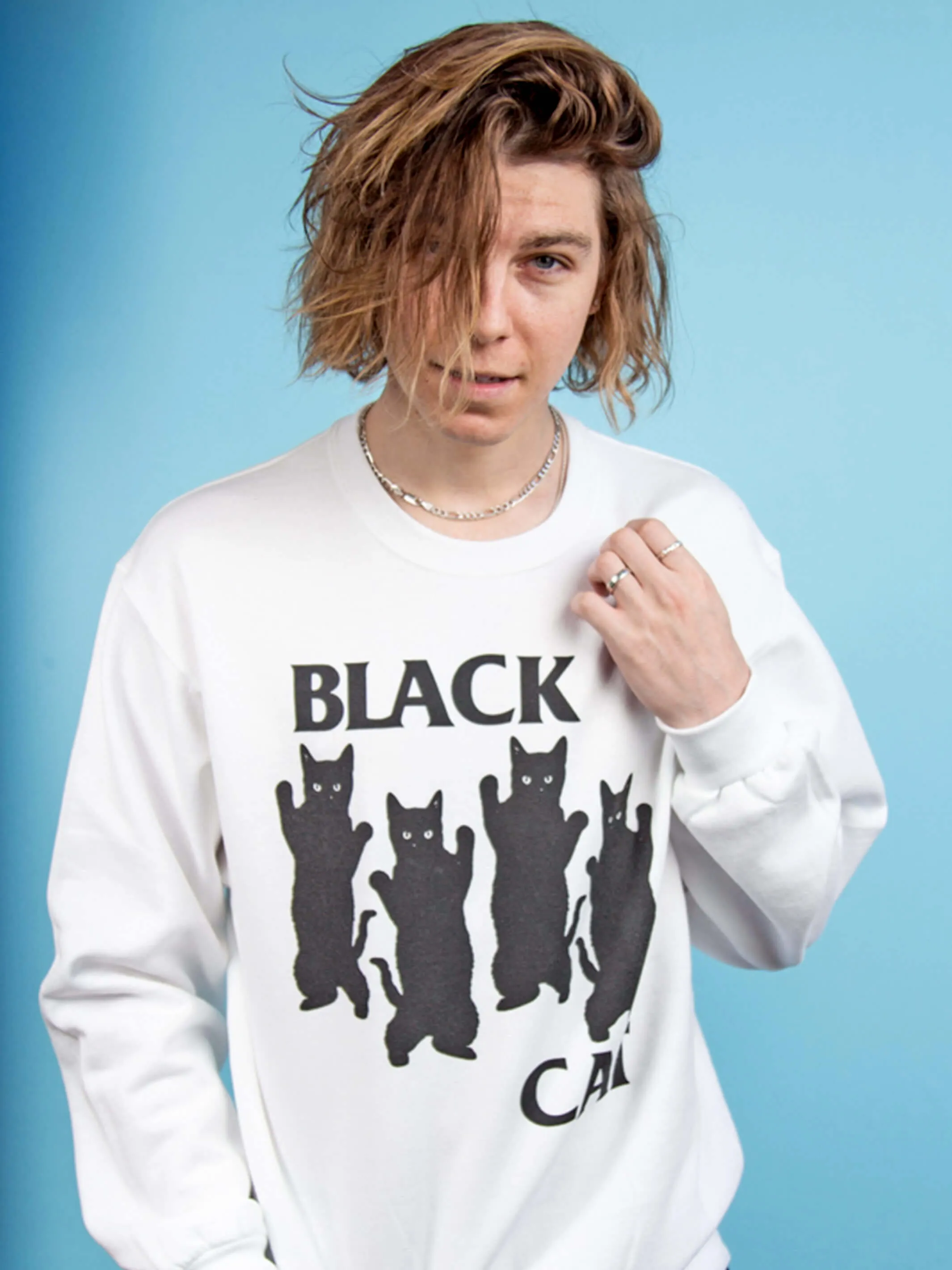 Black Cat Pullover Sweatshirt