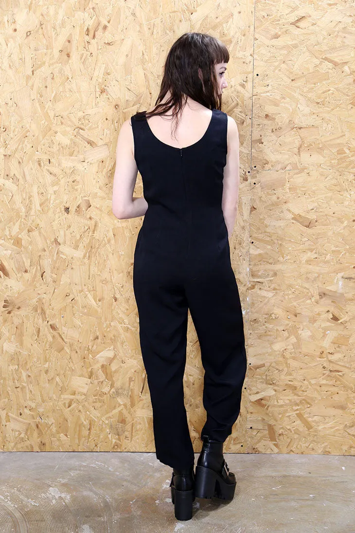 Black Sleeveless Jumpsuit