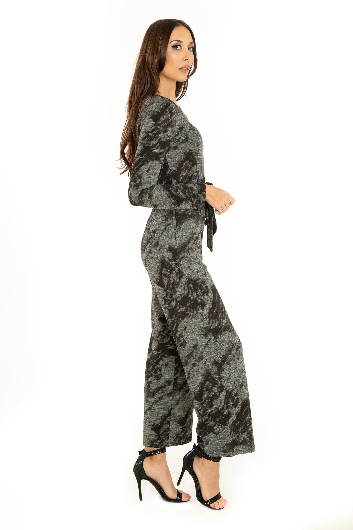 Burn Out Knit Jumpsuit