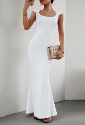 Cap Sleeve Scoop Neck Maxi Dress