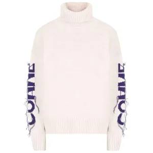 Comme Des Fuckdown Beige Acrylic Sweater