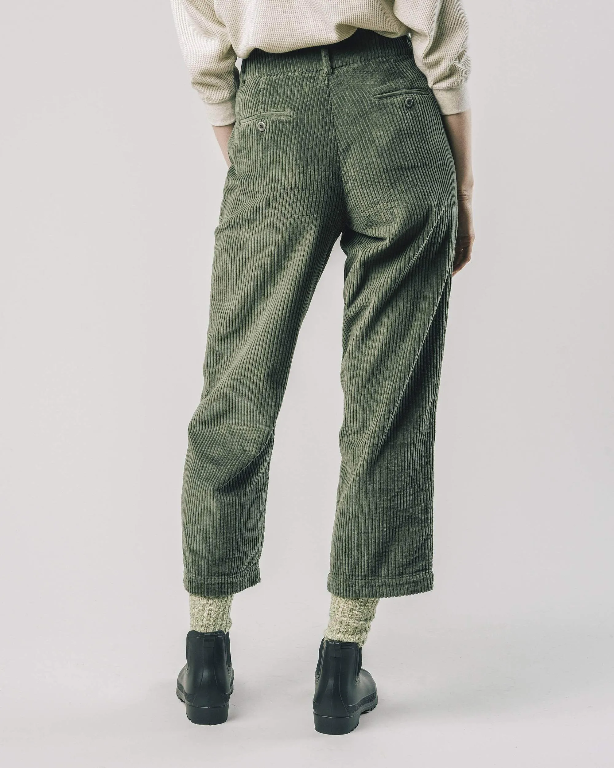 CORDUROY PLEATED PANTS