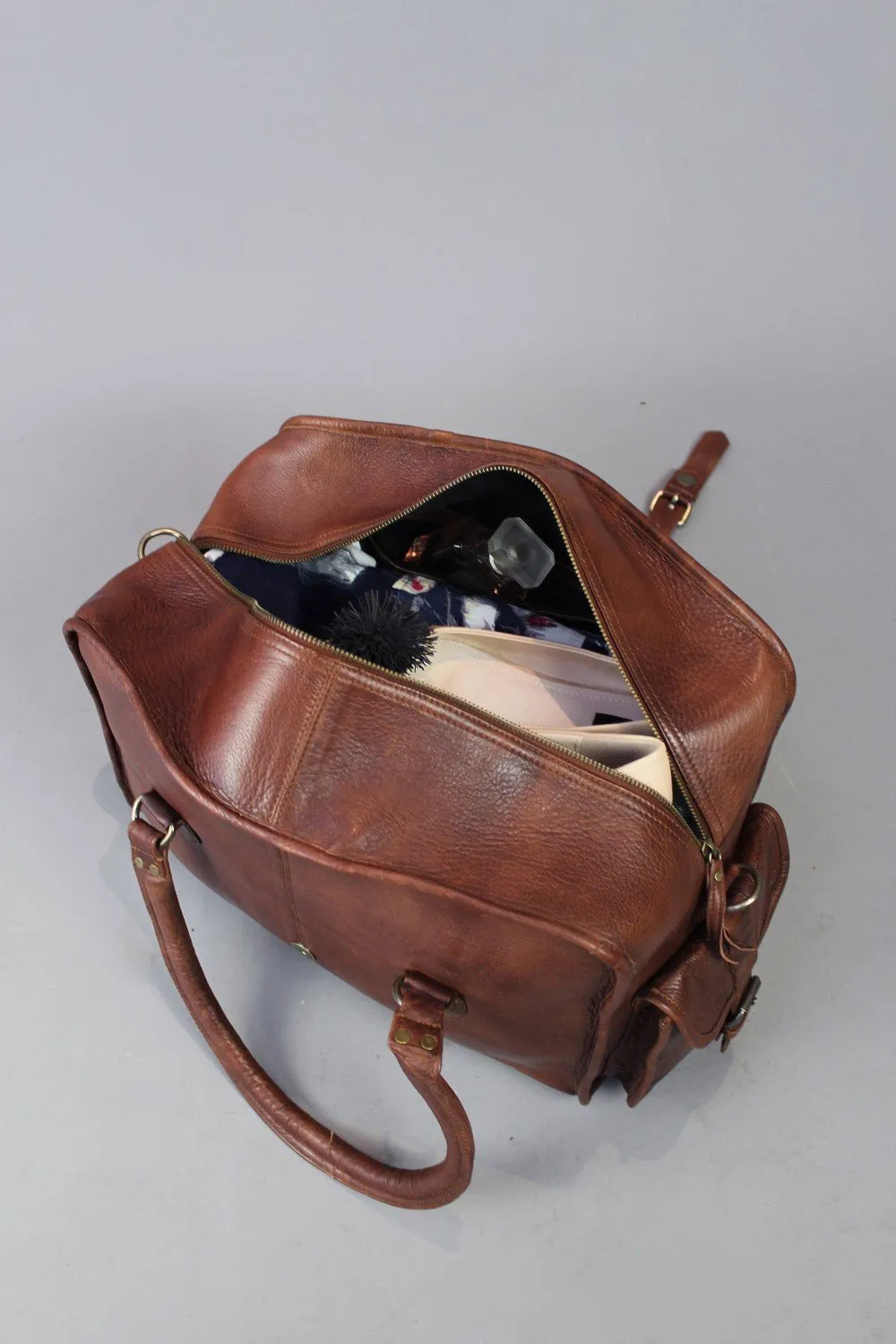 Council Travel Bag - Vintage Brown Leather