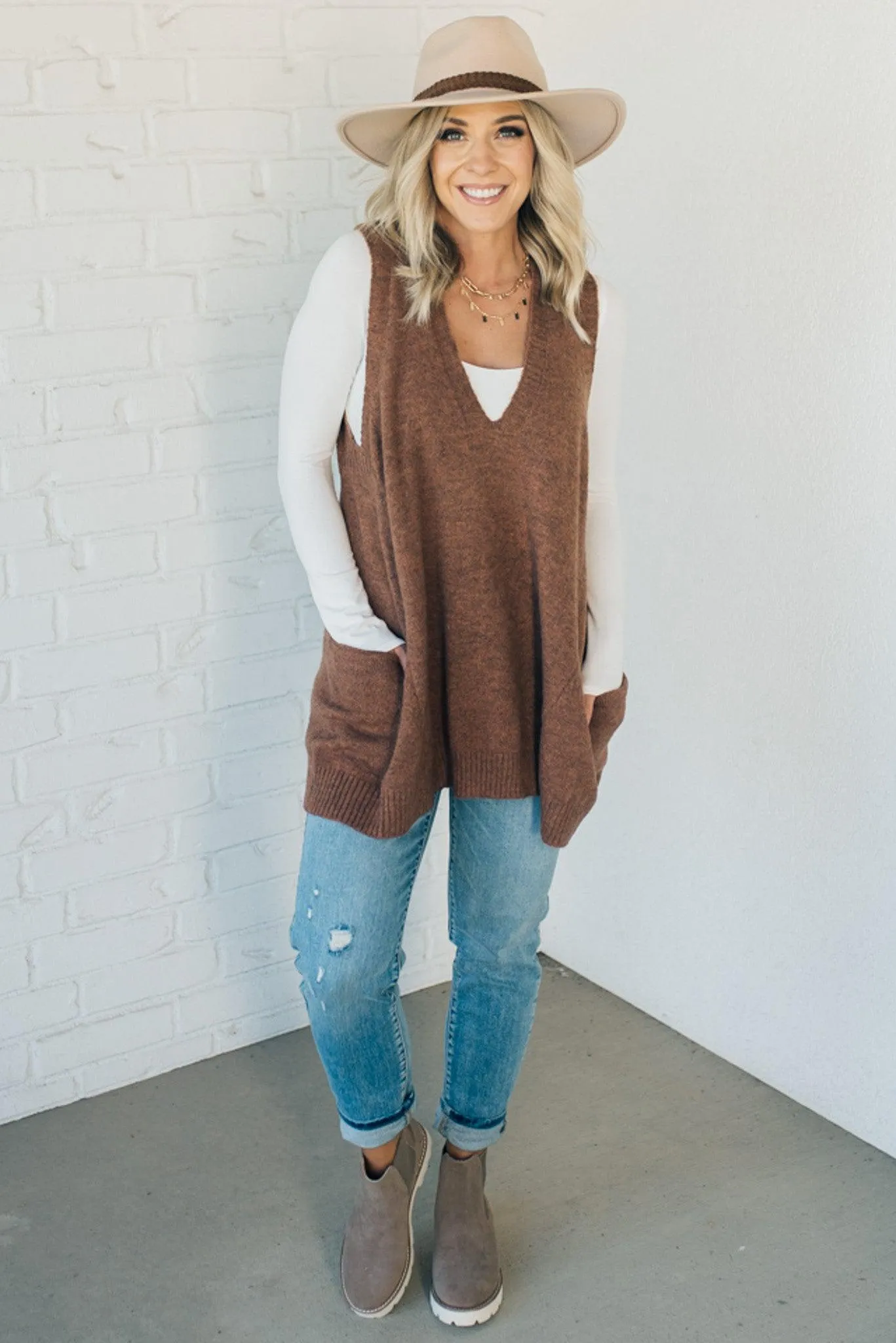 Cozy Pocket Sweater Vest