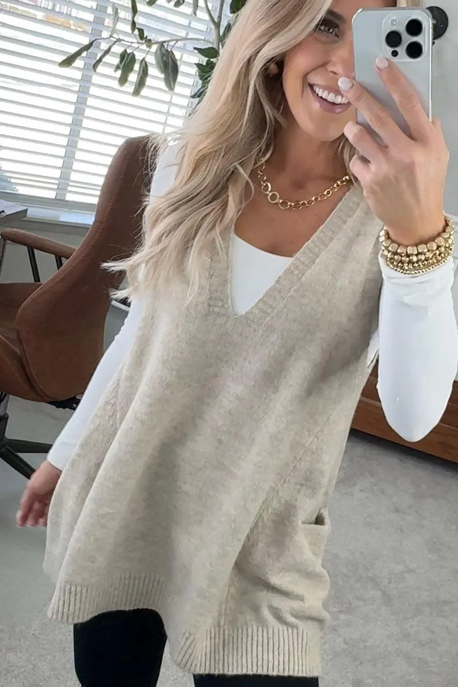 Cozy Pocket Sweater Vest