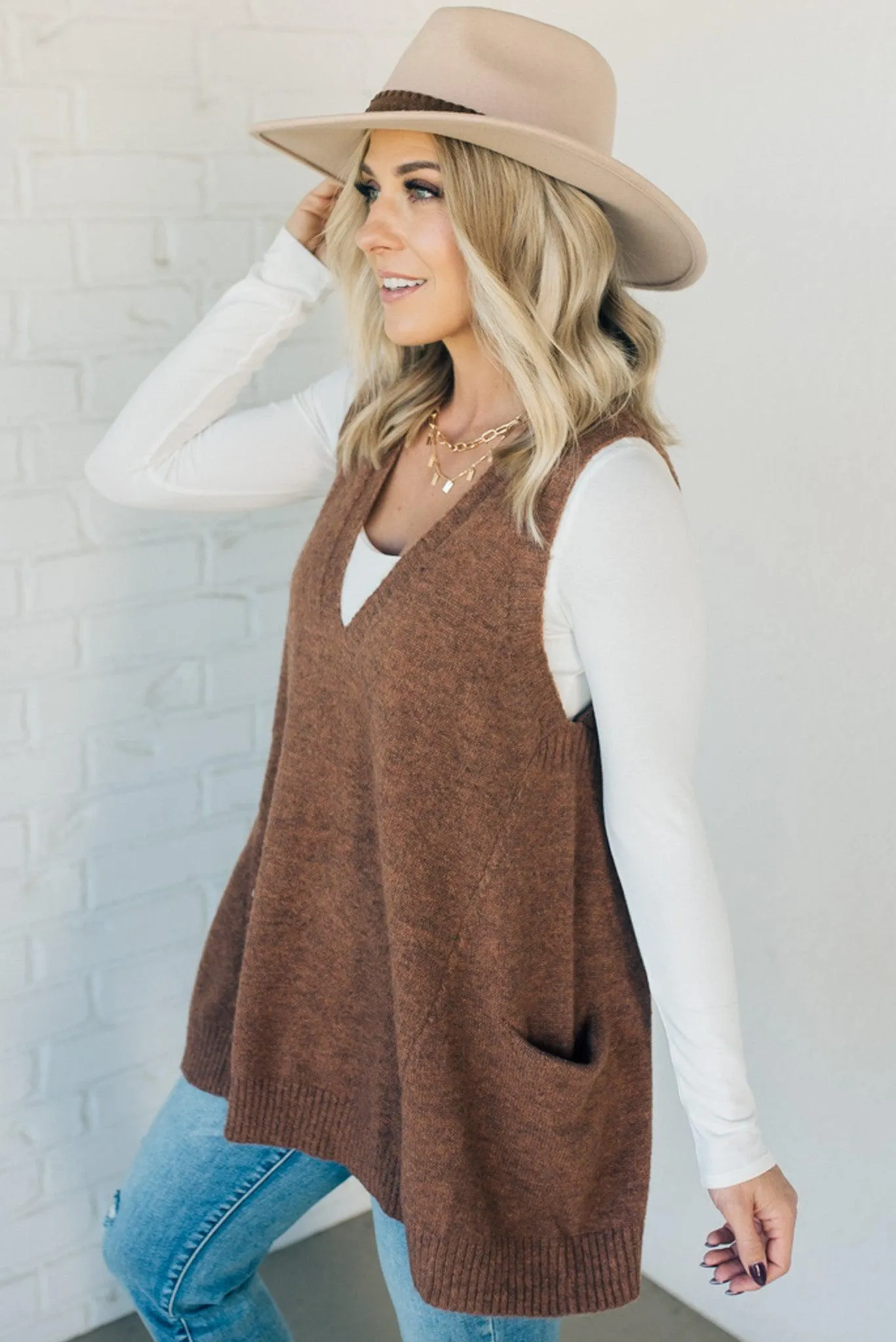 Cozy Pocket Sweater Vest