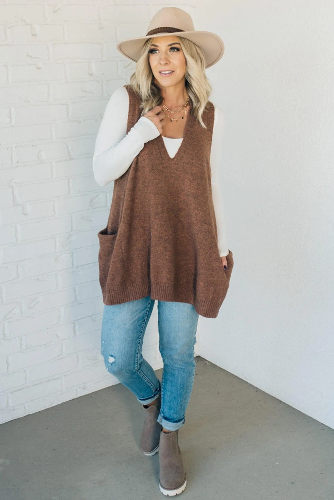 Cozy Pocket Sweater Vest