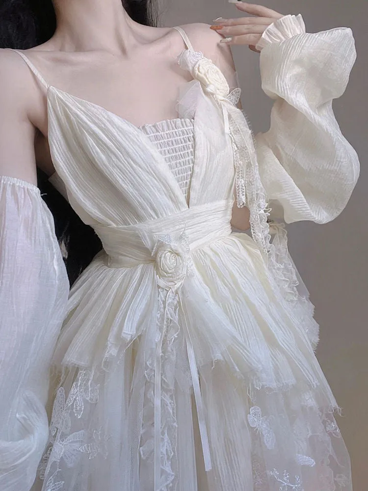 Creamy Butterfly Maiden Dress