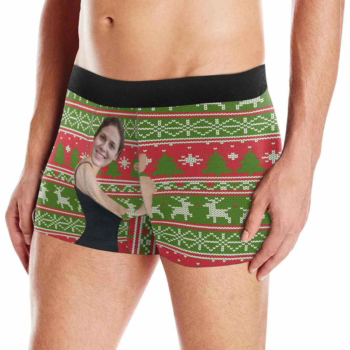 Custom Boxer Briefs with Face Hug My Lover Undies Christmas Gift Add Your Own Personalized Photo or Image