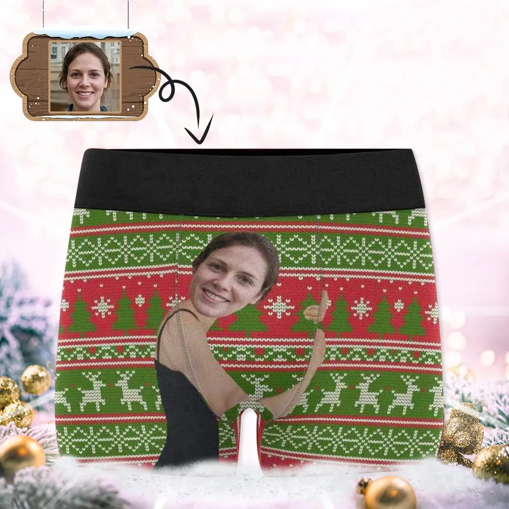 Custom Boxer Briefs with Face Hug My Lover Undies Christmas Gift Add Your Own Personalized Photo or Image