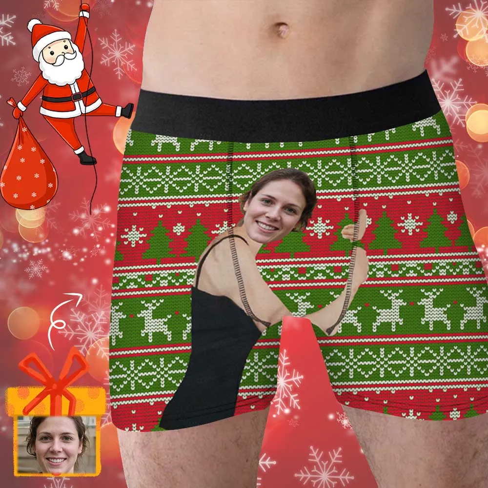 Custom Boxer Briefs with Face Hug My Lover Undies Christmas Gift Add Your Own Personalized Photo or Image