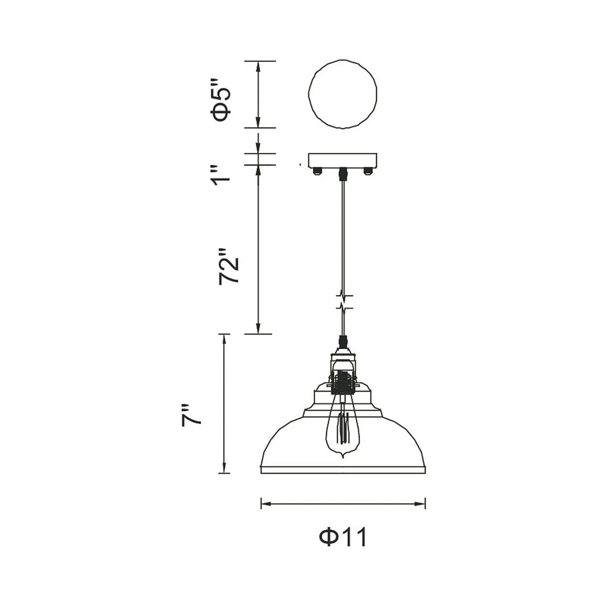 CWI Lighting Vogel 1-Light Pendant