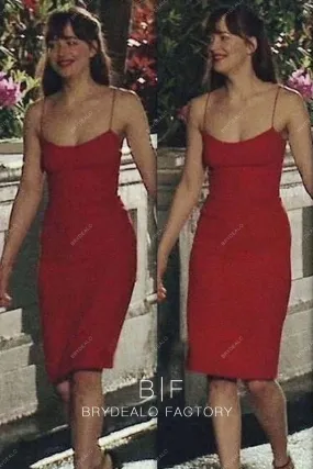 Dakota Johnson Fifty Shades Ruby Cocktail Homecoming Party Dress