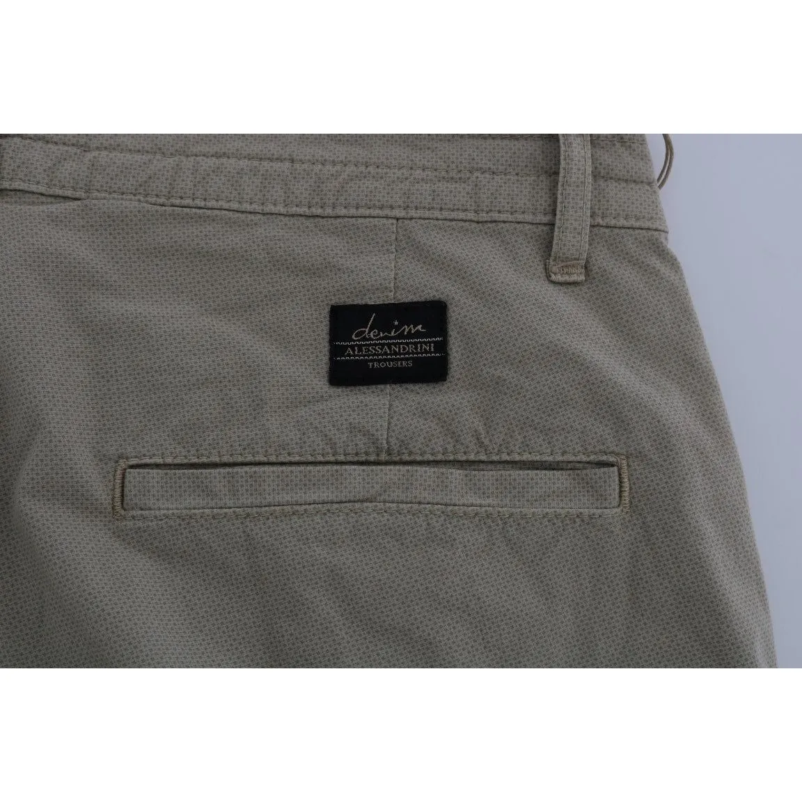 Daniele Alessandrini Beige Slim Fit Chinos for Sophisticated Style