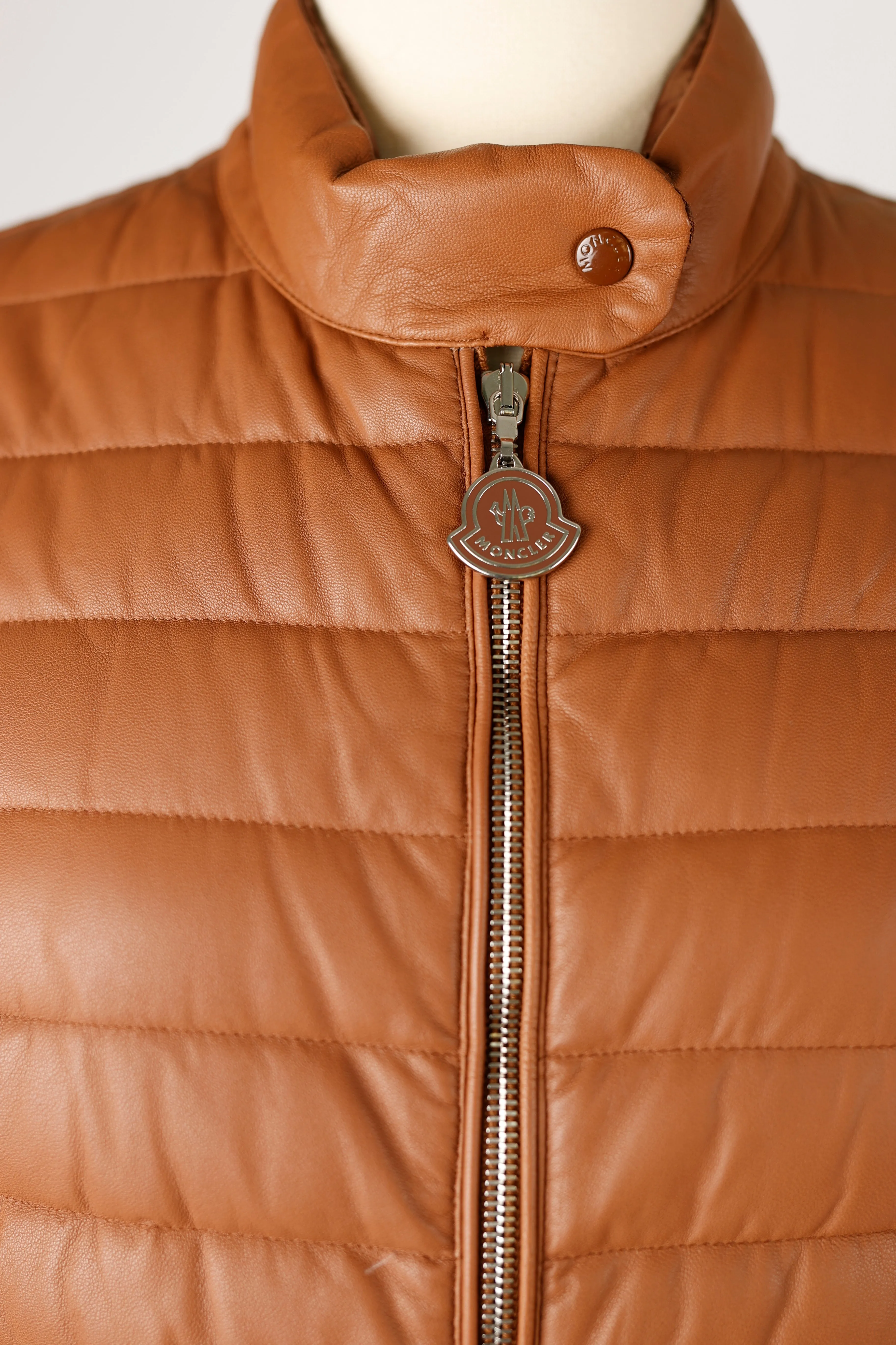 Delfi Leather Puffer Jacket