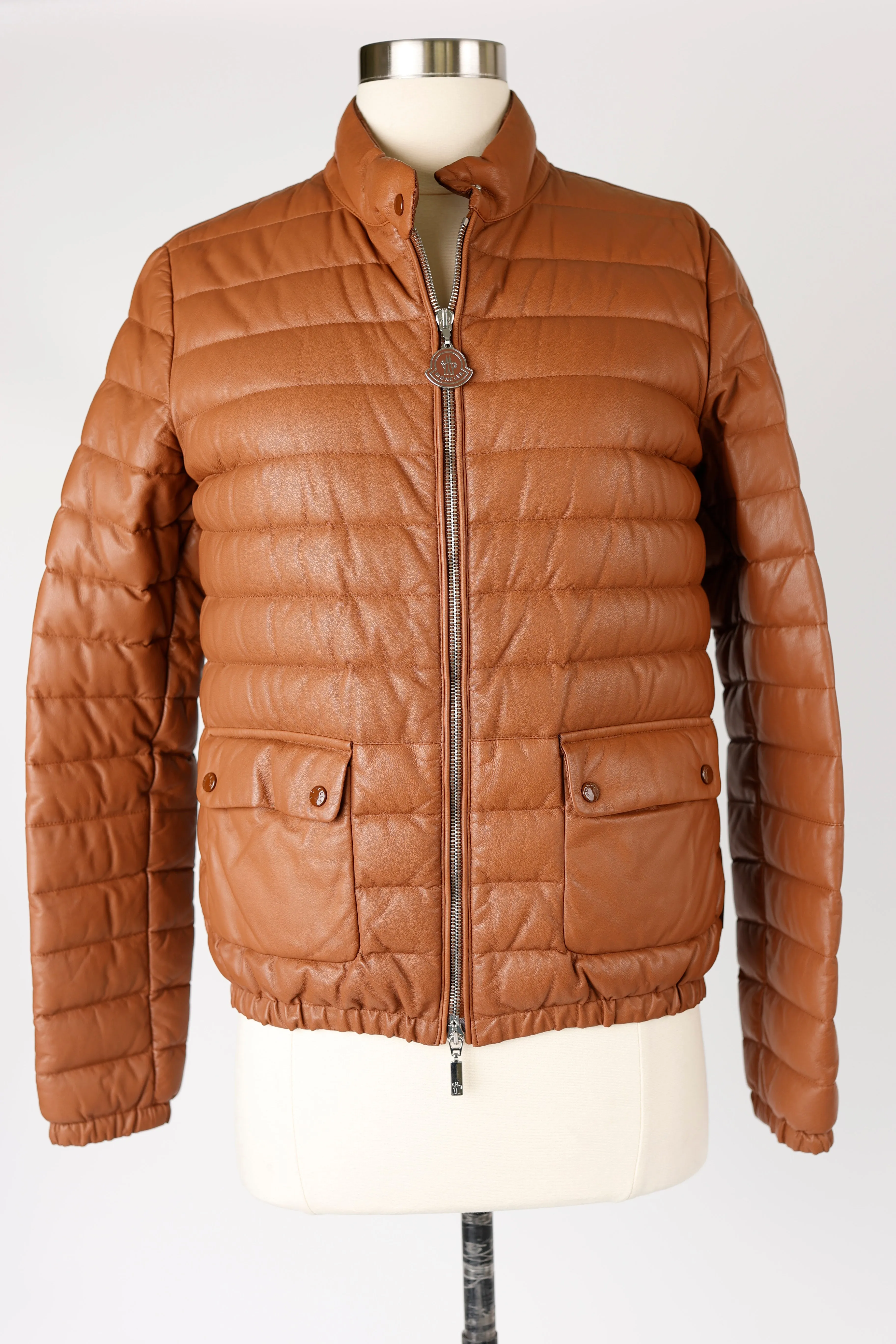 Delfi Leather Puffer Jacket