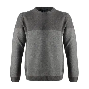 Discover Classic Style of these Grey 100% Cotton Tonal Crewneck: Crafted with Excellence in Italy