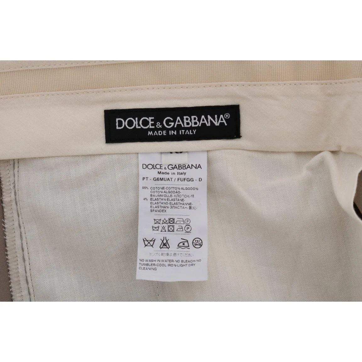 Dolce & Gabbana Chic Beige Chinos Casual Pants