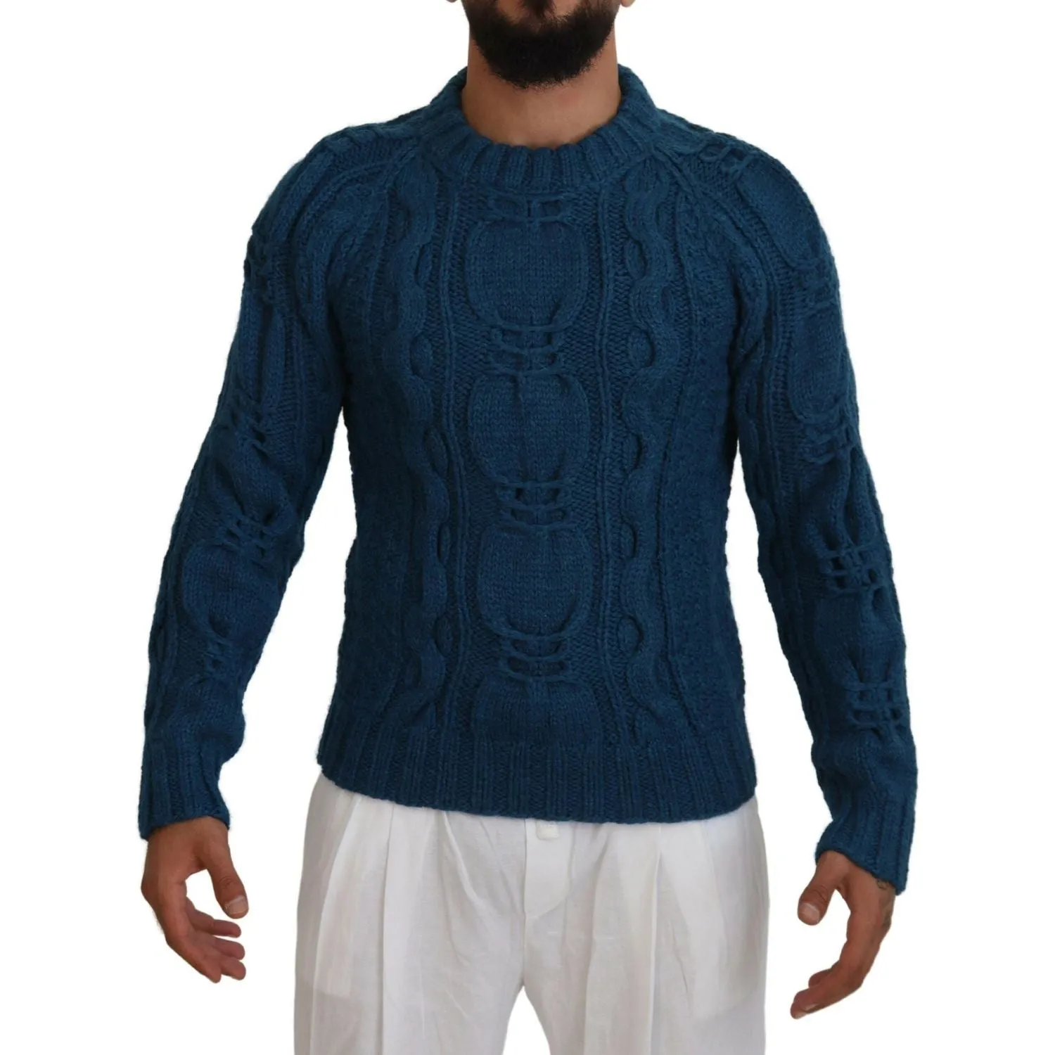 Dolce & Gabbana Elegant Blue Crewneck Sweater