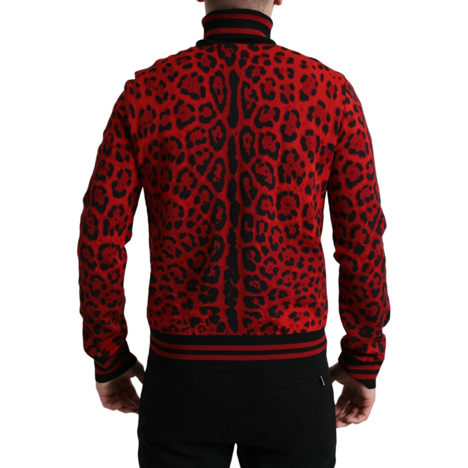 Dolce & Gabbana Elegant Leopard Turtleneck Sweater