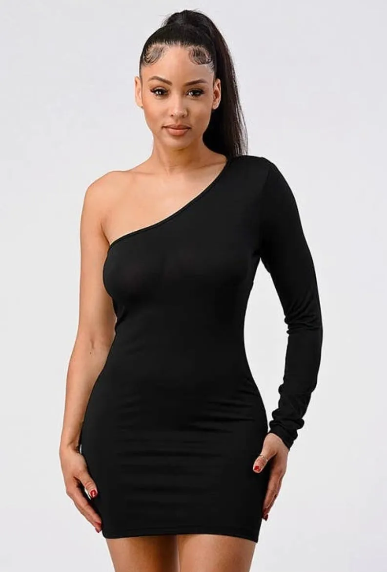 Double Line Little Black Dress