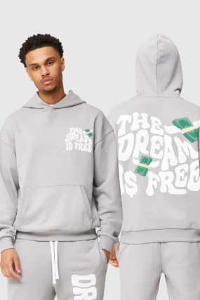 DREAM IS FREE HOOD - GREY