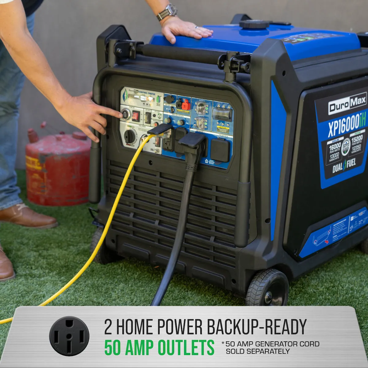 DuroMax XP16000iH 16,000 Watt Dual Fuel Portable Inverter Generator w/ CO Alert