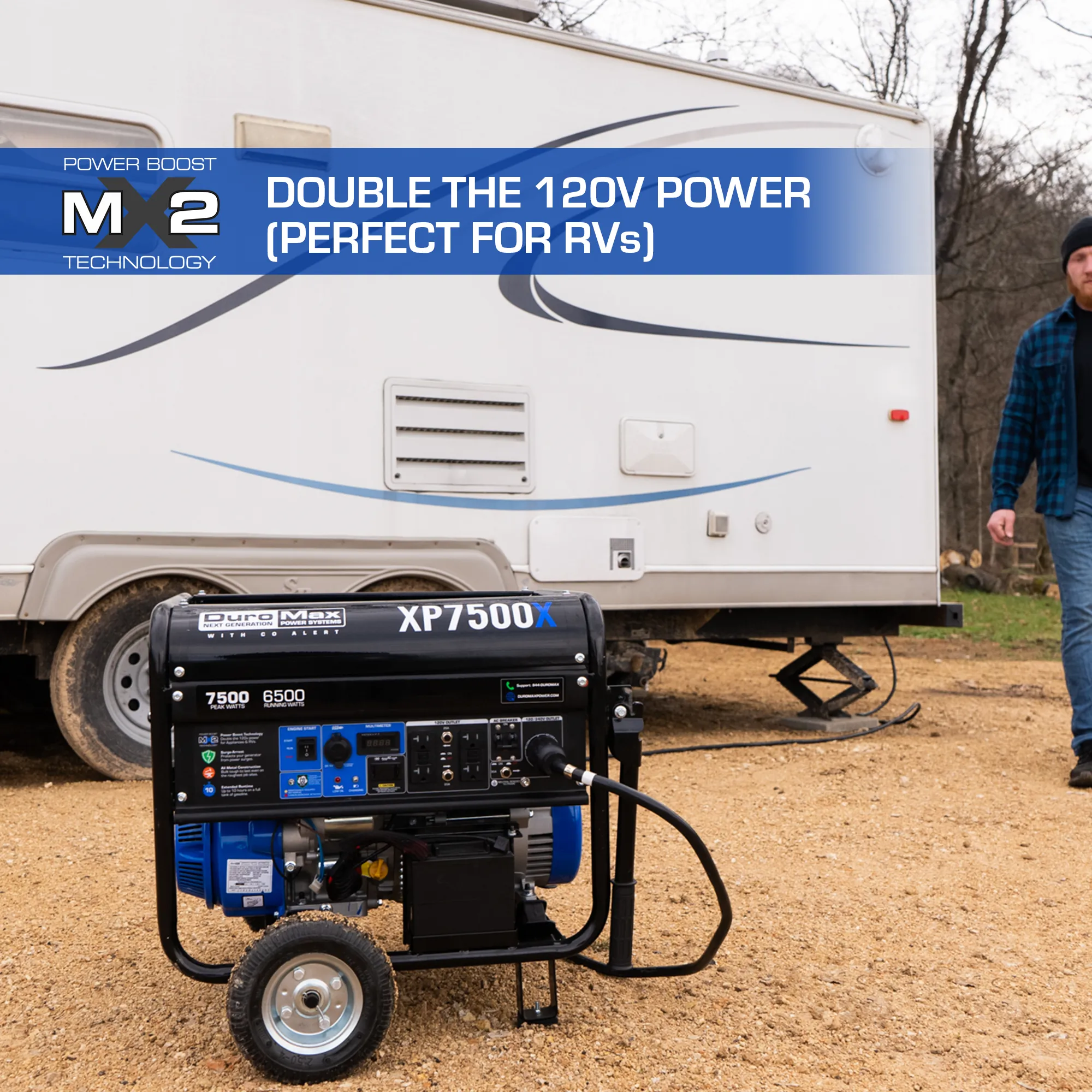 DuroMax XP7500X 7,500 Watt Gasoline Portable Generator w/ CO Alert