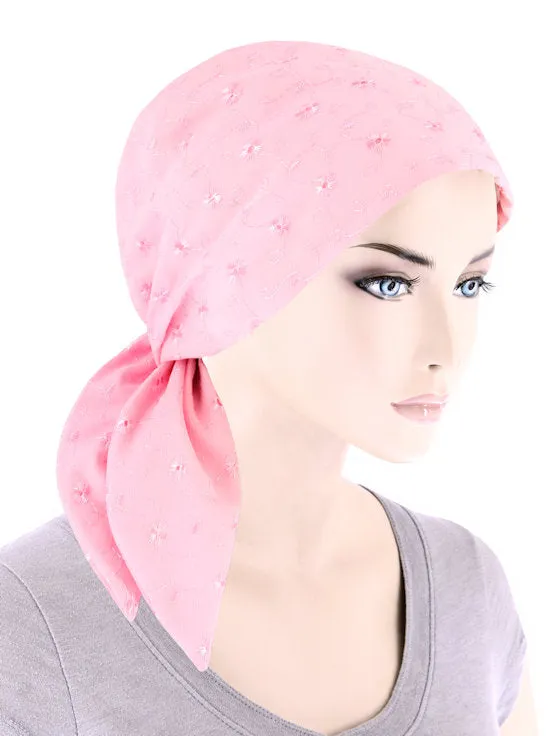 Eyelet Scarf Light Pink