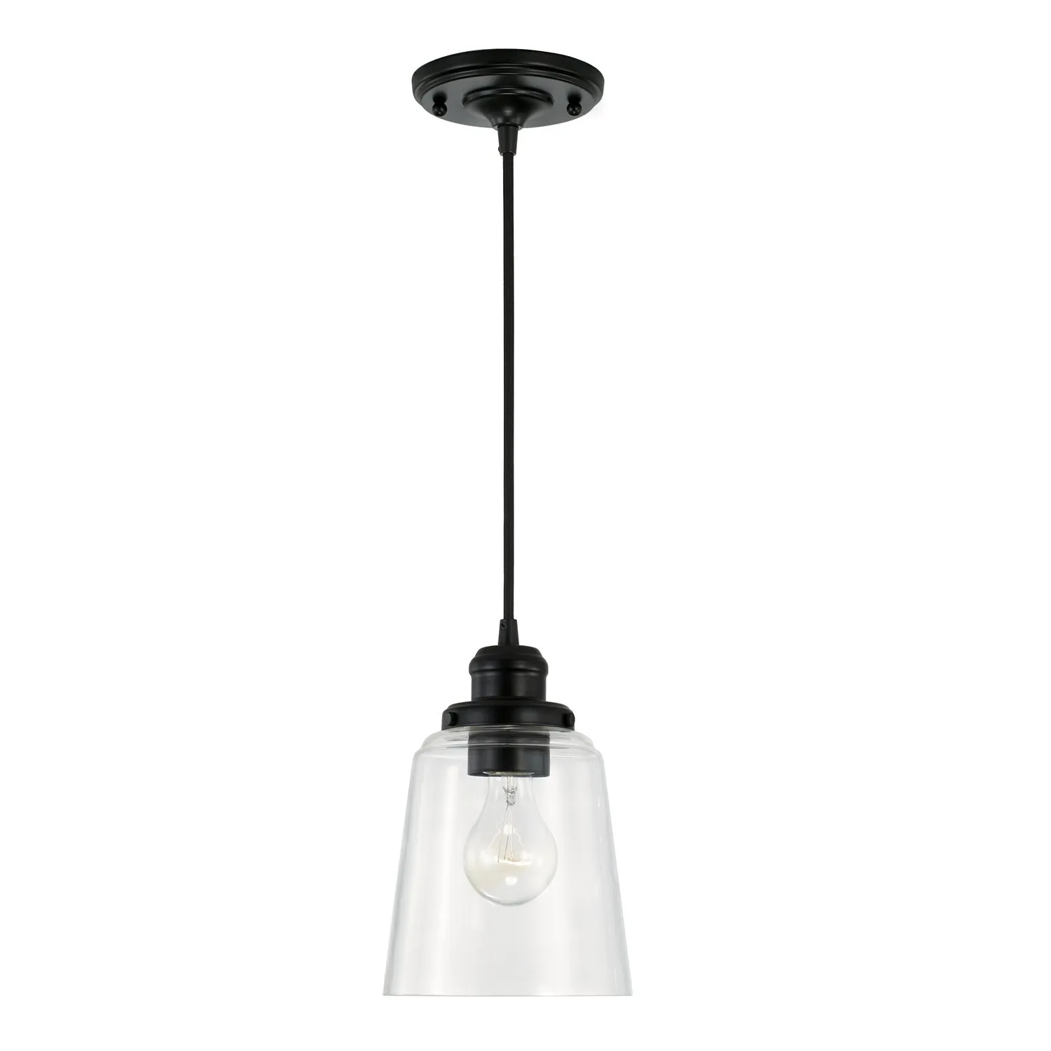 Fallon 1-Light Pendant in Matte Black