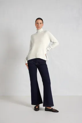 Fifi Polo Cashmere Sweater in Cloud Dancer