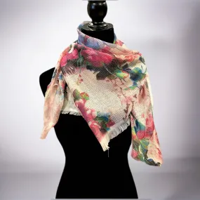 Floral Lightweight Scarf - pink