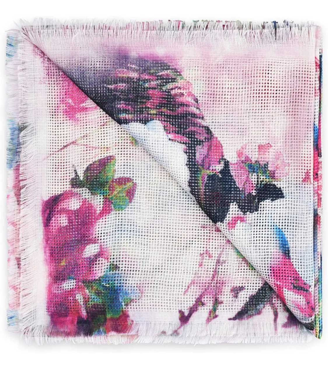 Floral Lightweight Scarf - pink