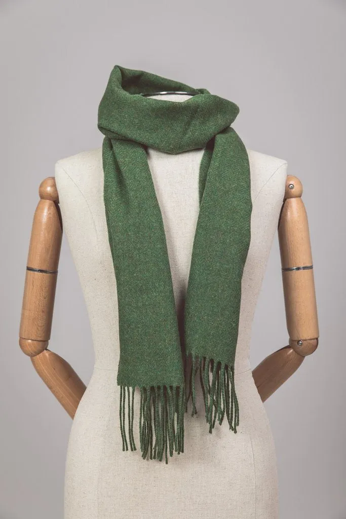 Foxford Lambswool Scarf - Cormullen Leaf Green - Ireland