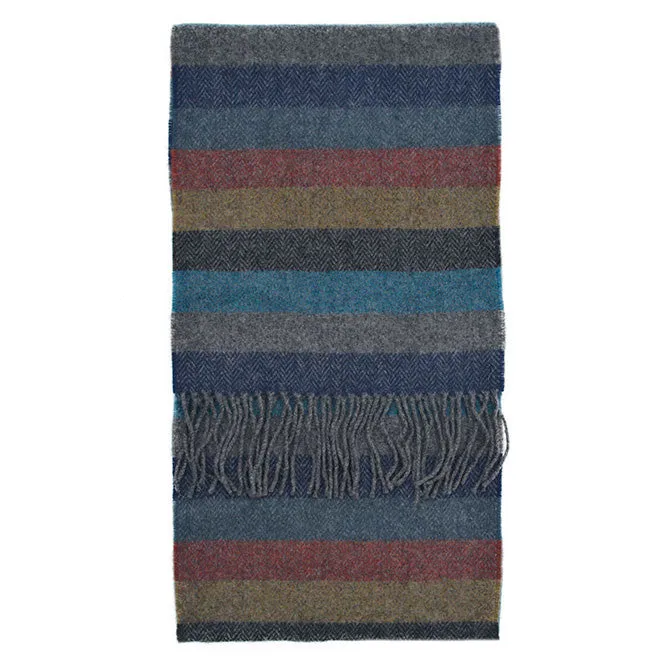 Foxford Lambswool Scarf - Hawthorne Hill Stripe