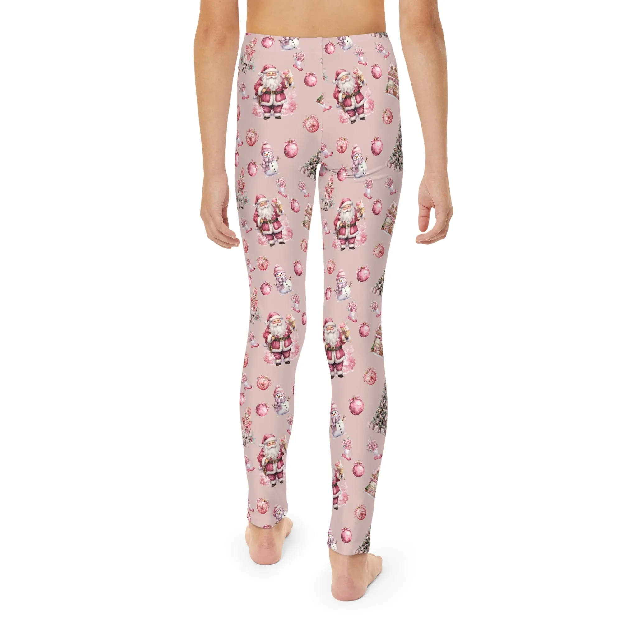 Full-Length Leggings Pink Christmas - Kids Leggings