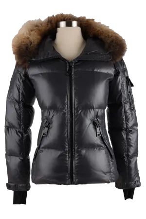 Fur Hooded Down Puffer Jacket