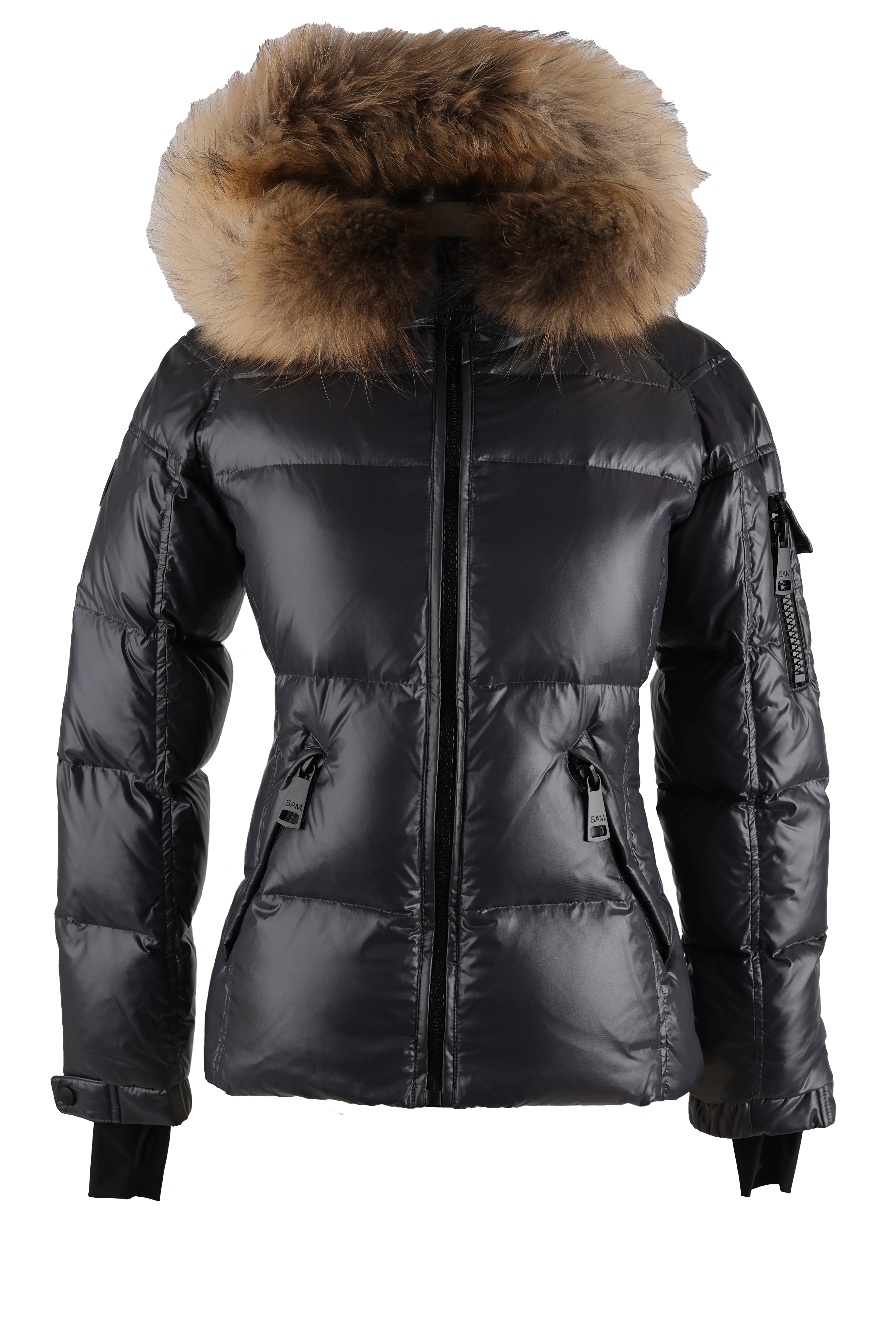 Fur Hooded Down Puffer Jacket