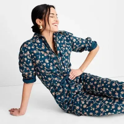 Future Collective Jenny K Lopez Women's Long Sleeve Boilersuit Jumpsuit, Floral