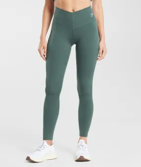 Gymshark Everyday V Waistband Leggings - Slate Teal