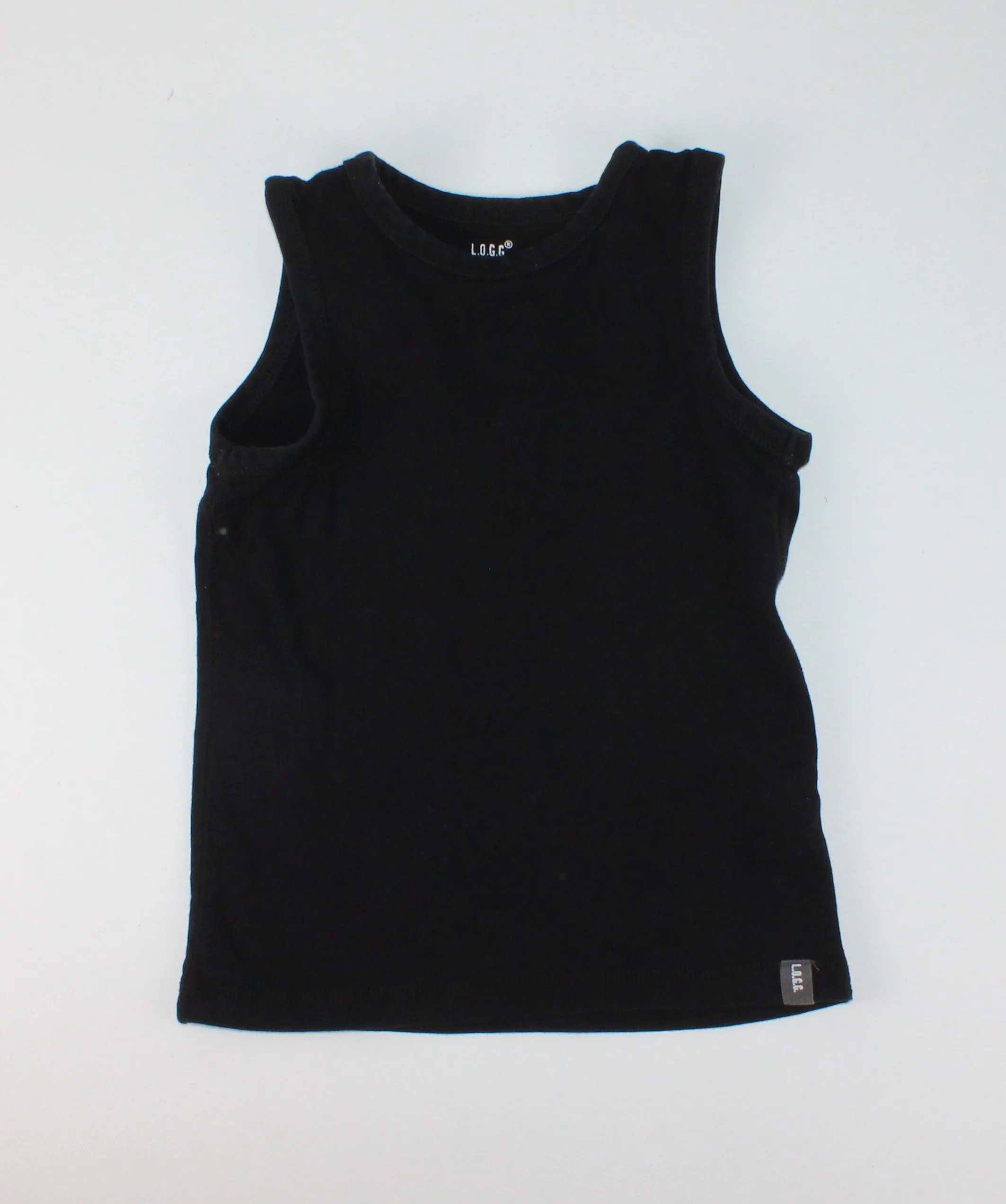 H&M BLACK TANK TOP 4-5Y PRE-LOVED