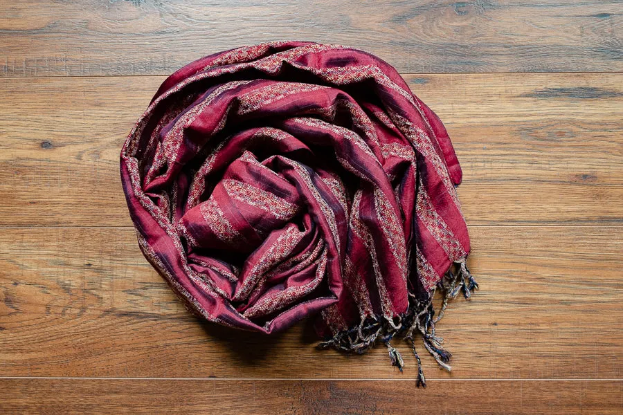 Hand-loomed Silk Scarf